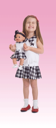 Black & White Check Box Pleat Dress