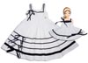 BLACK AND WHITE BOW PARTY DRESS