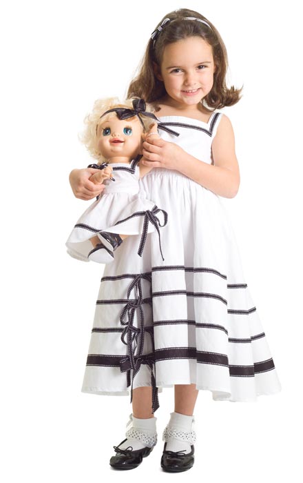 BLACK AND WHITE BOW PARTY DRESS - Click Image to Close